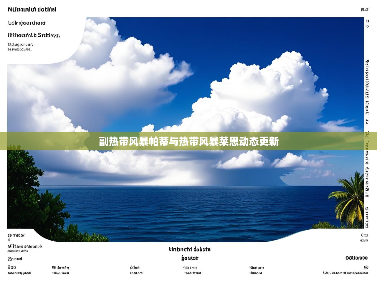 副热带风暴帕蒂与热带风暴莱恩动态更新