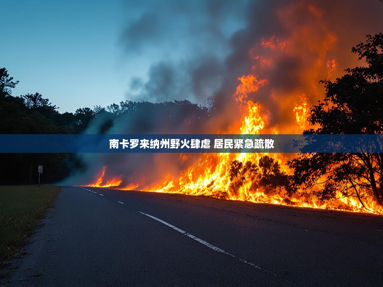 南卡罗来纳州野火肆虐 居民紧急疏散