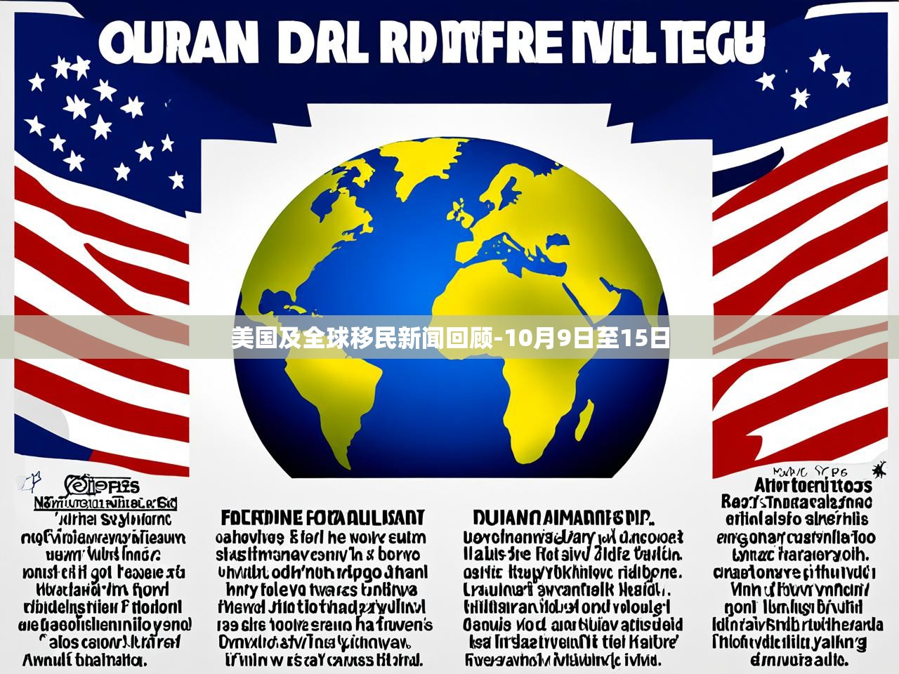 美国及全球移民新闻回顾-10月9日至15日