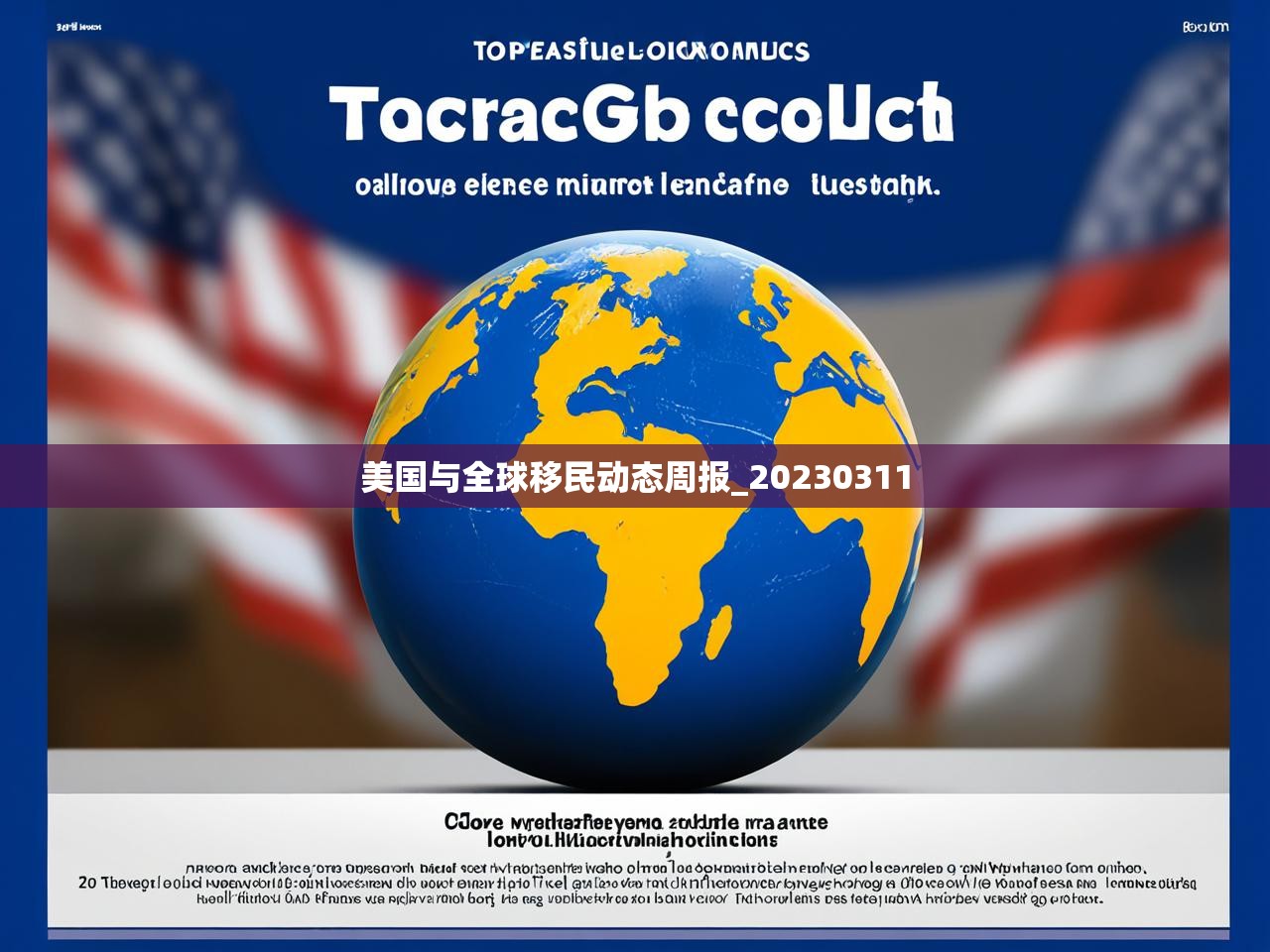 美国与全球移民动态周报_20230311