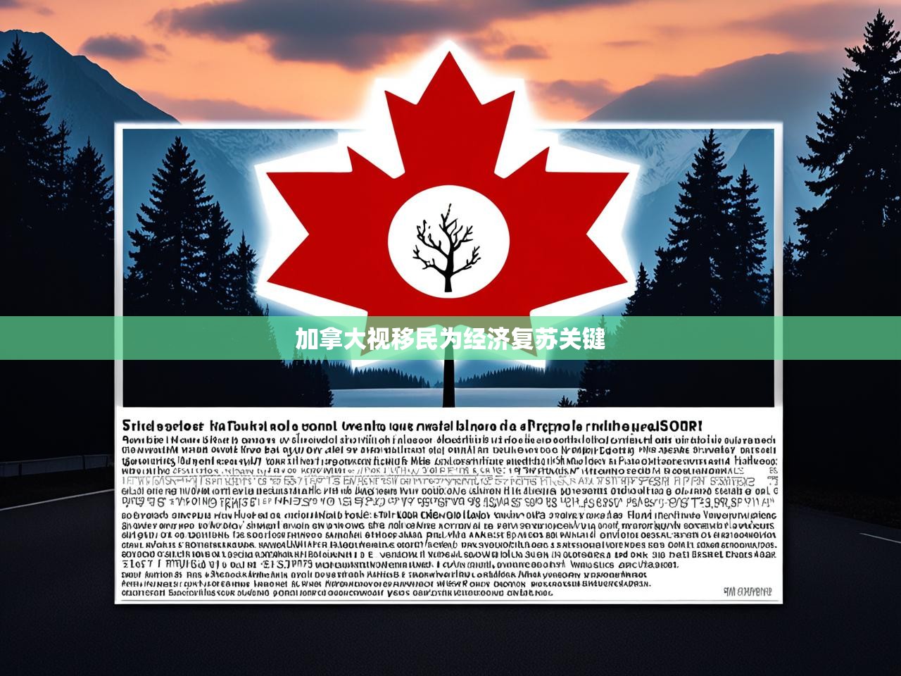 加拿大视移民为经济复苏关键 加拿大视移民为经济复苏关键