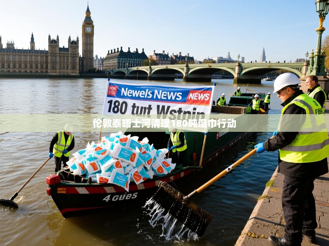 伦敦泰晤士河清理180吨湿巾行动